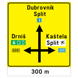 D - Znakovi obavijesti za vođenje prometa